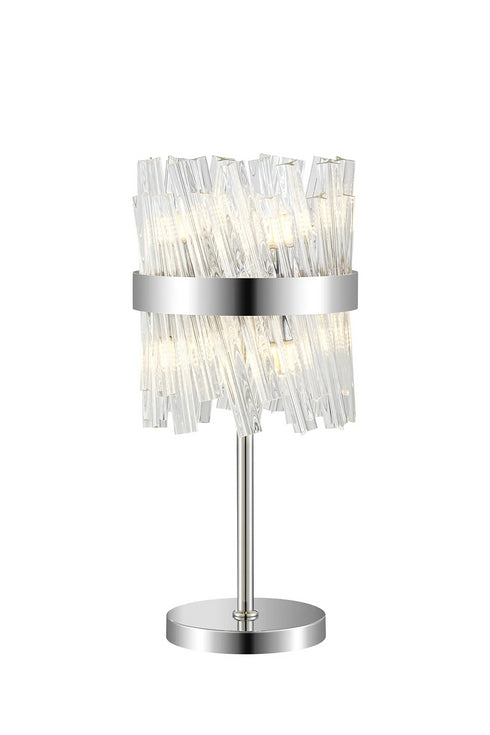 Kade Table Lamp Nickel - Clear Glass